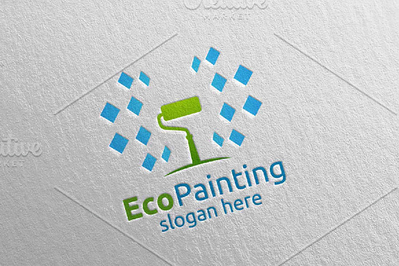 Eco Painting Logo Design in Logo Templates - product preview 4