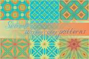 Seamless watercolor patterns