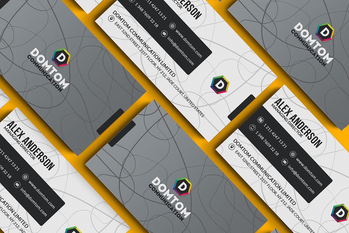 Modern Grey Business Card in Business Card Templates - product preview 8