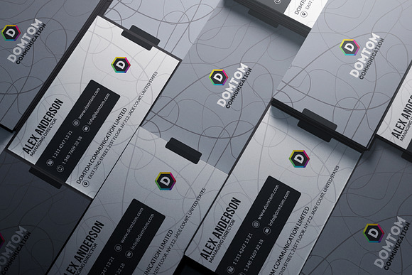 Modern Grey Business Card in Business Card Templates - product preview 1