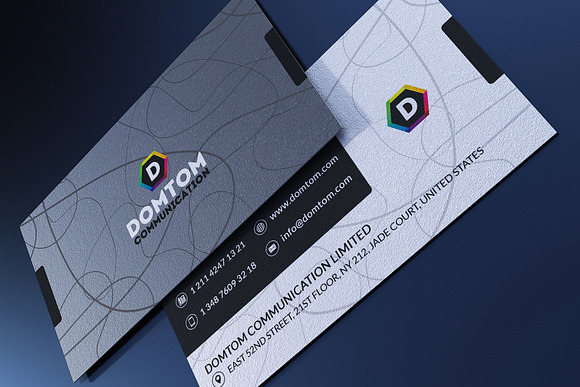Modern Grey Business Card in Business Card Templates - product preview 2