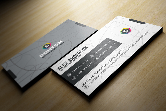 Modern Grey Business Card in Business Card Templates - product preview 3