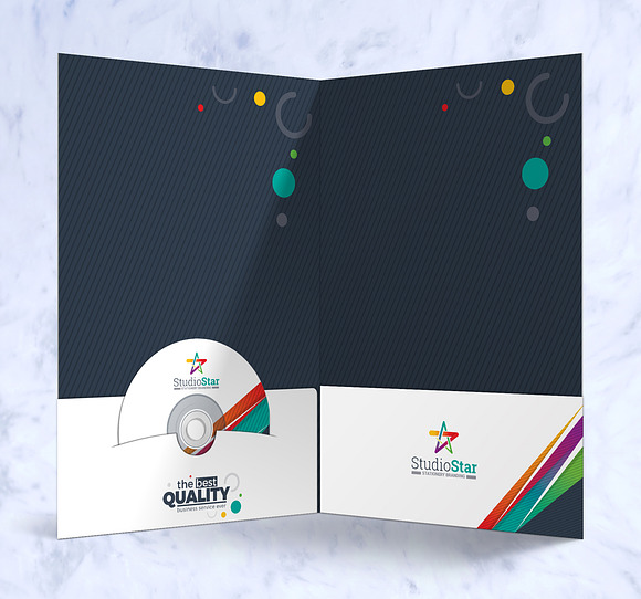 Presentation Folder Design Template in Stationery Templates - product preview 1