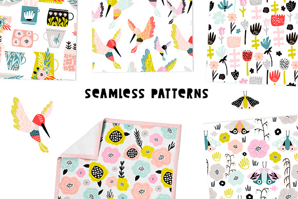 Spring Blooming vector collection in Patterns - product preview 5