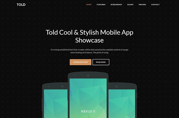 Told - Multipurpose Landing Pack in Bootstrap Themes - product preview 1