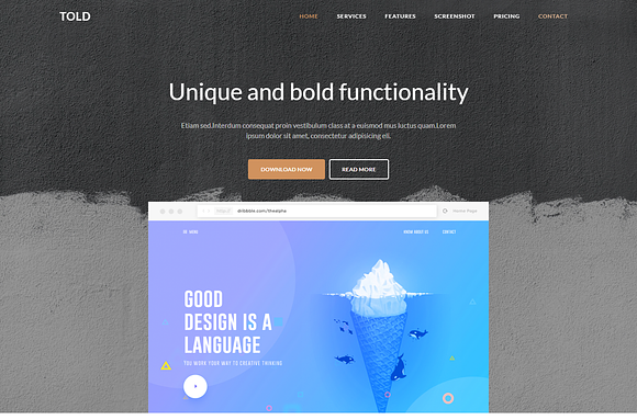 Told - Multipurpose Landing Pack in Bootstrap Themes - product preview 4