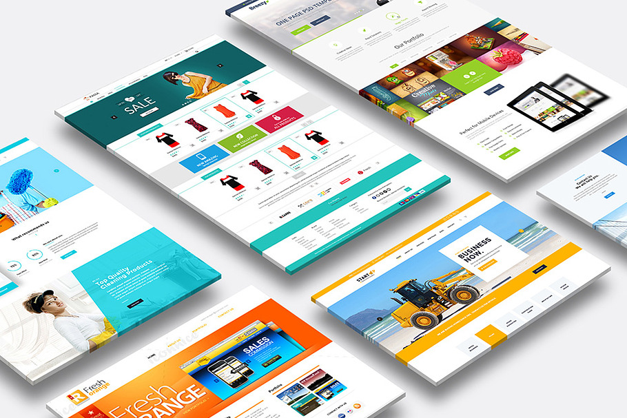 Multi Dimension Website Mock-Up 02 in Mobile & Web Mockups - product preview 8