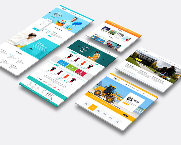 Multi Dimension Website Mock-Up 02 in Mobile & Web Mockups - product preview 2