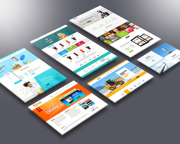 Multi Dimension Website Mock-Up 02 in Mobile & Web Mockups - product preview 6