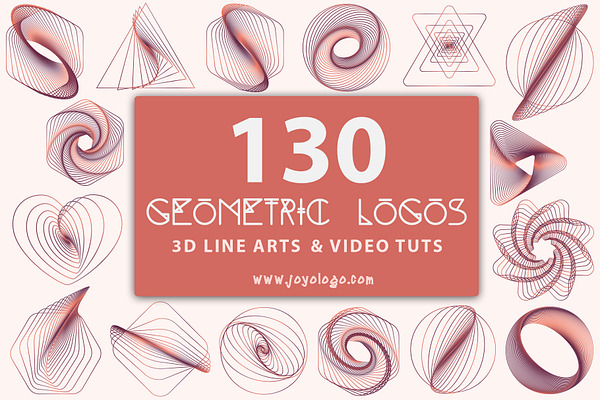 Geometric Logo Generator 3D Line Art