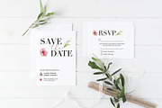 Chic save the date & RSVP templates