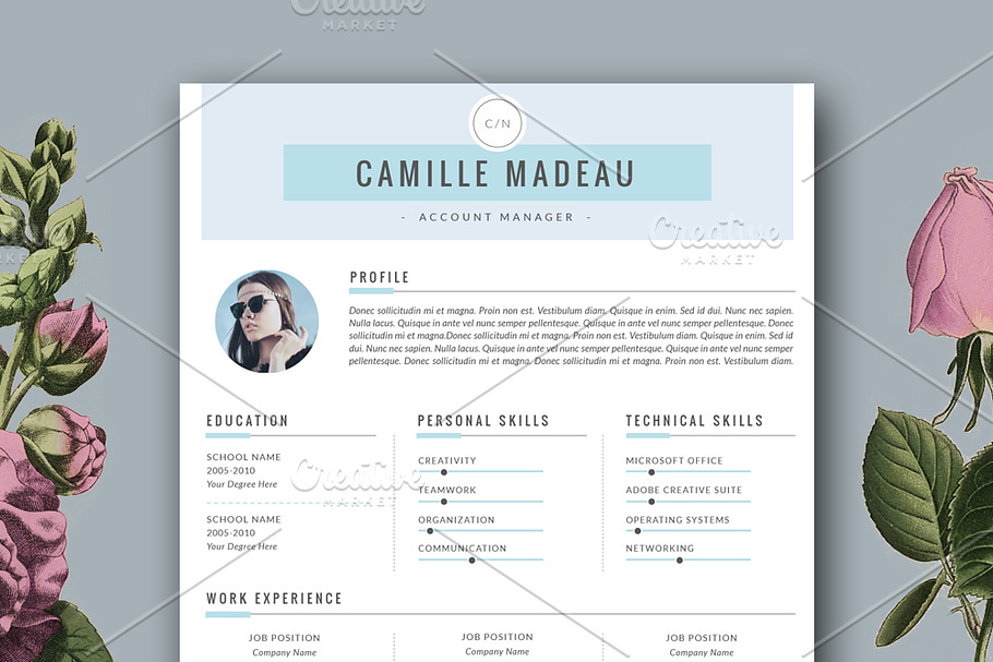 Clean Resume for MS Word & Pages