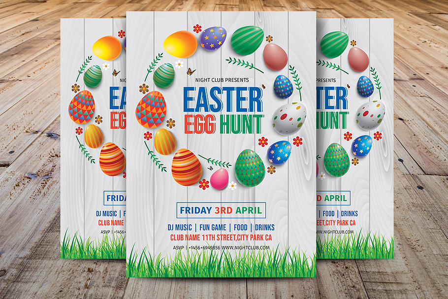 Easter Egg Hunt Party Flyer in Flyer Templates - product preview 8