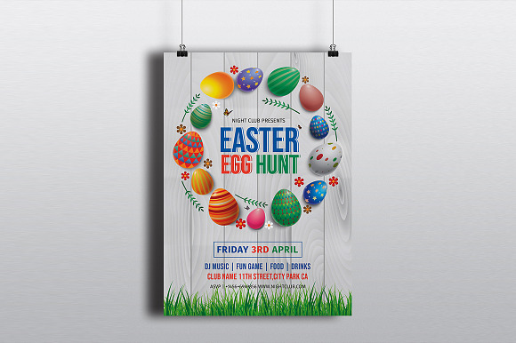 Easter Egg Hunt Party Flyer in Flyer Templates - product preview 3
