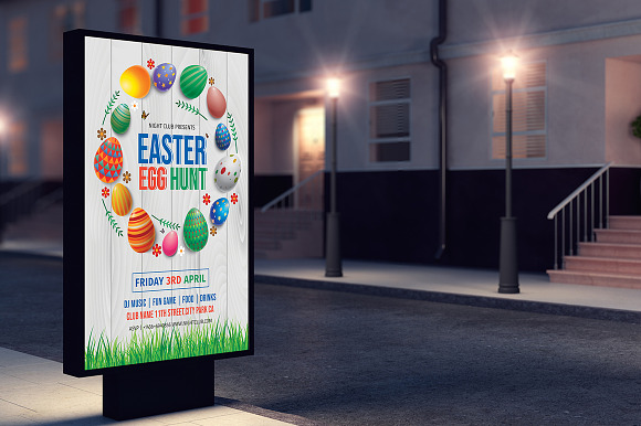 Easter Egg Hunt Party Flyer in Flyer Templates - product preview 4