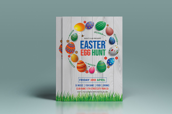 Easter Egg Hunt Party Flyer in Flyer Templates - product preview 5