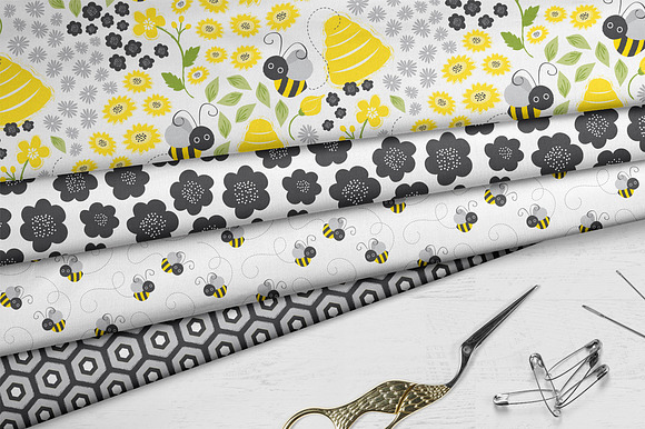 Busy Bees Baby Vector Patterns in Patterns - product preview 1