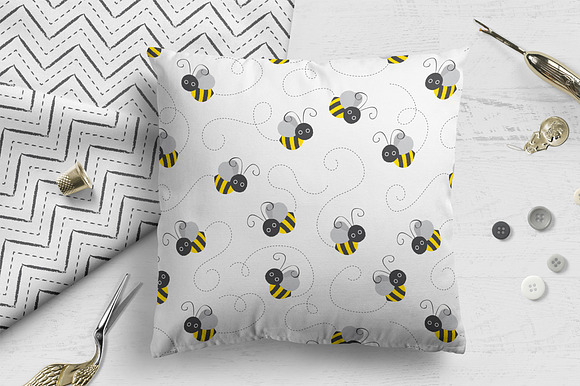 Busy Bees Baby Vector Patterns in Patterns - product preview 2