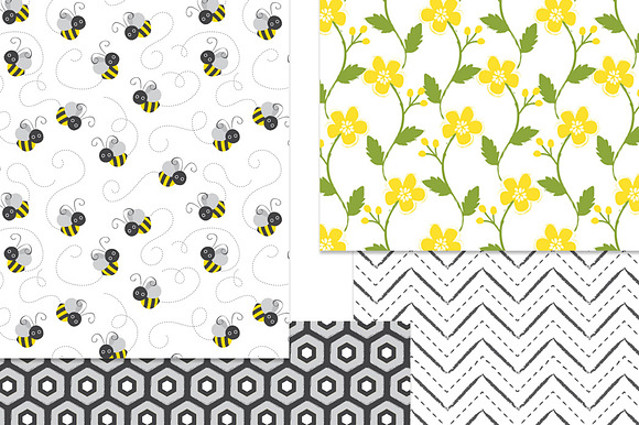 Busy Bees Baby Vector Patterns in Patterns - product preview 7