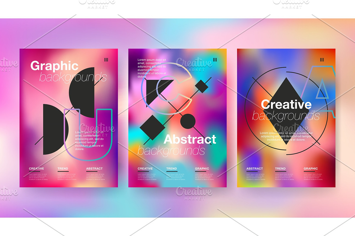 Modern abstract covers set in Illustrations - product preview 8