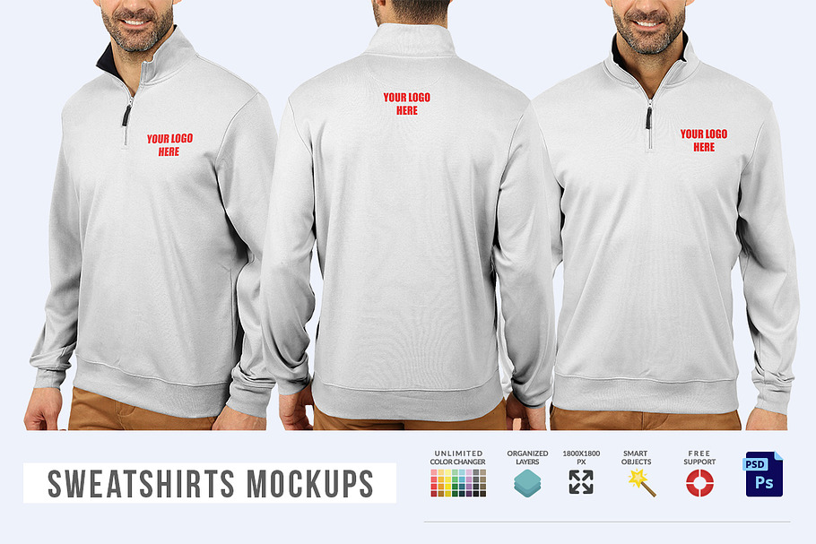 Men's Hoodie Mockups | Creative Product Mockups ~ Creative ...