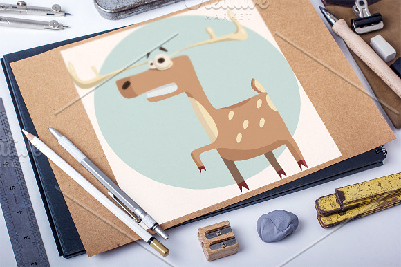 surprised and frightened deer :) in Illustrations - product preview 1