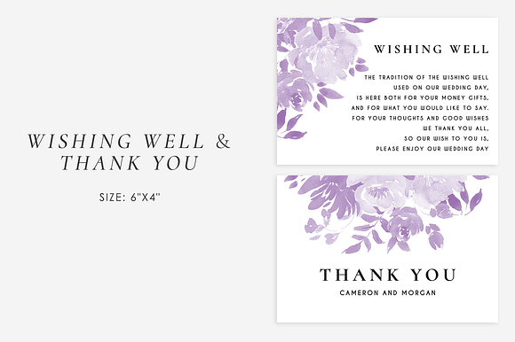 Ultra violet wedding set in Wedding Templates - product preview 3