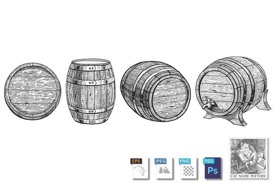 Barrel from a different angle in Illustrations - product preview 8