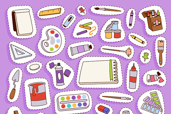 Painting vector artist tools icons