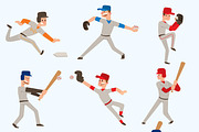 Baseball team player vector sportman