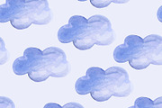 Vector Seamless Cloudy Pattern