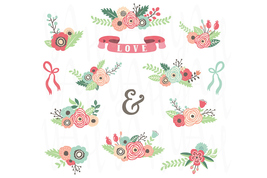 Floral Clip Art Collections