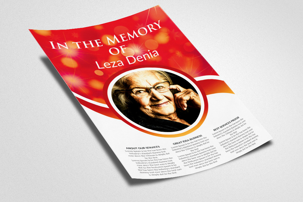 Funeral Memorial Program Flyer | Creative Daddy