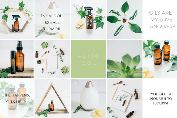 Oiling Styled Stock Photo Bundle | 3 in Instagram Templates - product preview 2