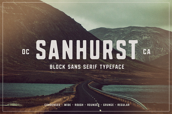 Sanhurst Sans Serif - 8 Font Family