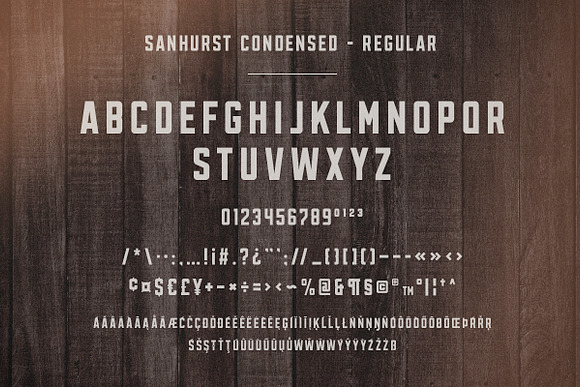 Sanhurst Sans Serif - 8 Font Family in Block Fonts - product preview 3