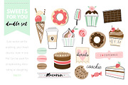 'Doodle Sweets' vector elements