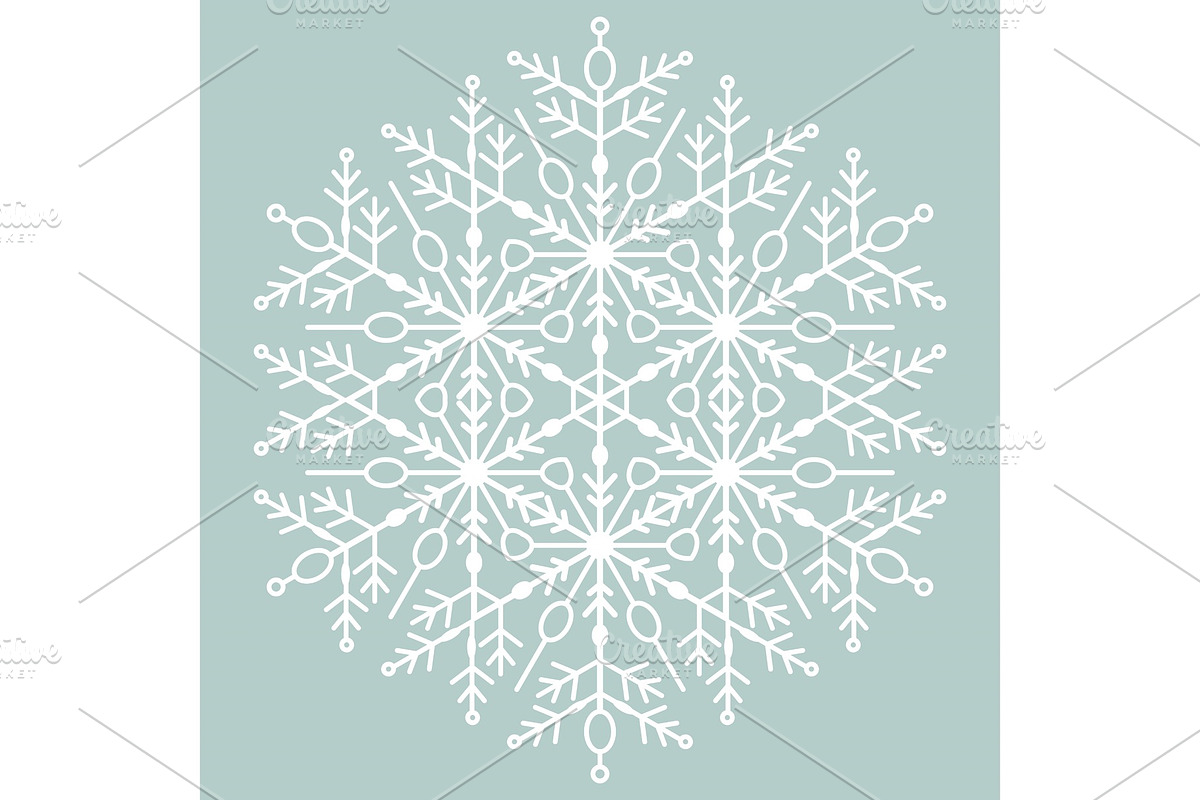 Pretty Vector Round Snowflake in Objects - product preview 8