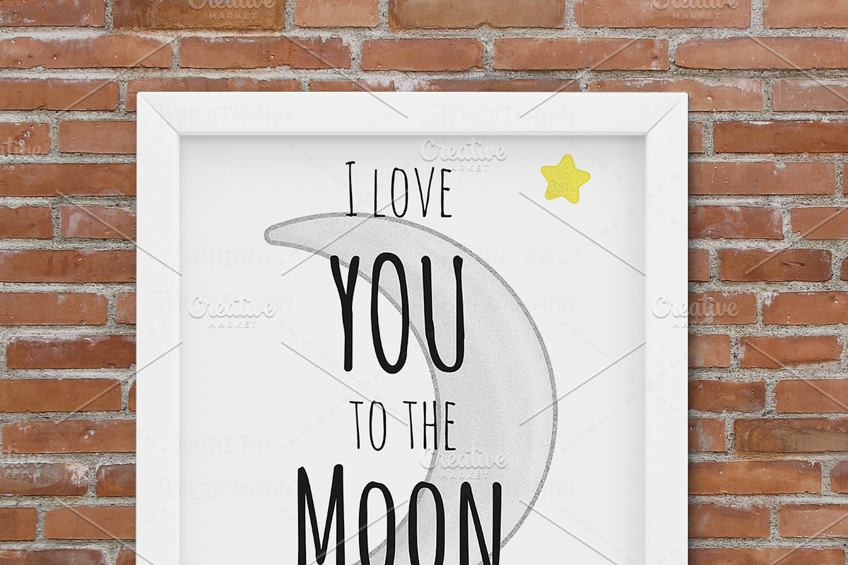 I love you to the moon and back ...  in Illustrations - product preview 8