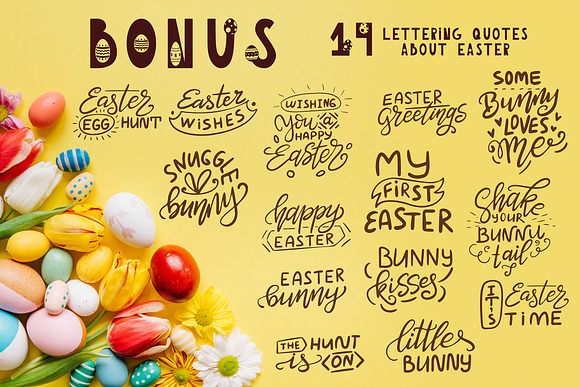 Egg Hunt-decorated font in Display Fonts - product preview 3