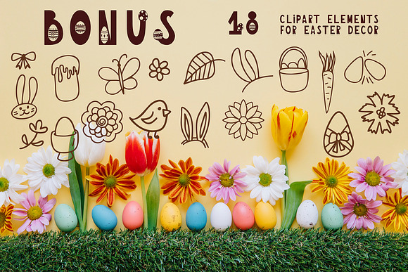 Egg Hunt-decorated font in Display Fonts - product preview 5