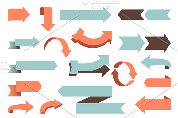 Vector Arrows Set - Retro and Modern in Objects - product preview 1
