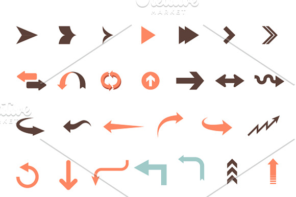 Vector Arrows Set - Retro and Modern in Objects - product preview 2