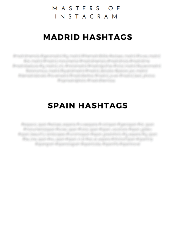 Madrid Spain Instagram Hashtags in Instagram Templates - product preview 1