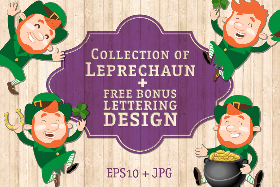 Leprechaun Set for St. Patricks day in Illustrations - product preview 8