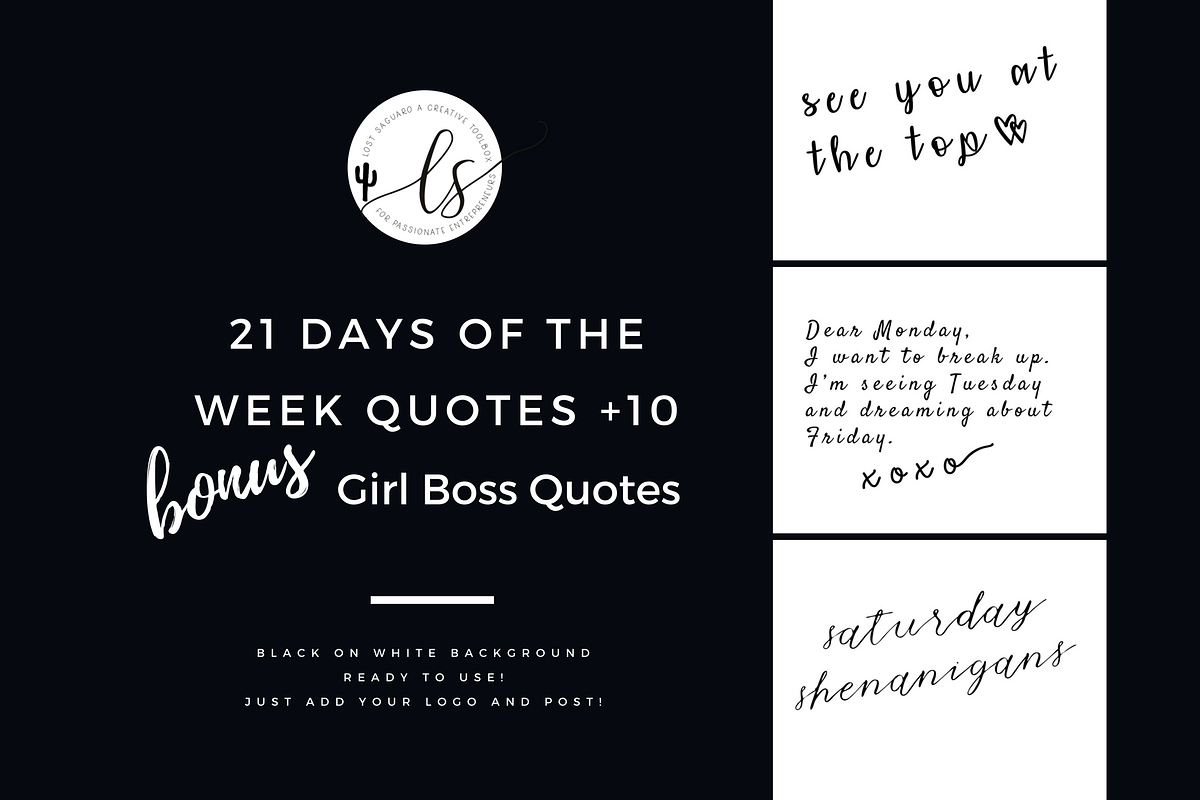 Sassy Days of the Week Quotes in Instagram Templates - product preview 8