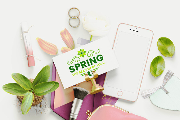 72 SPRING VINTAGE BADGE & RIBBON in Logo Templates - product preview 1