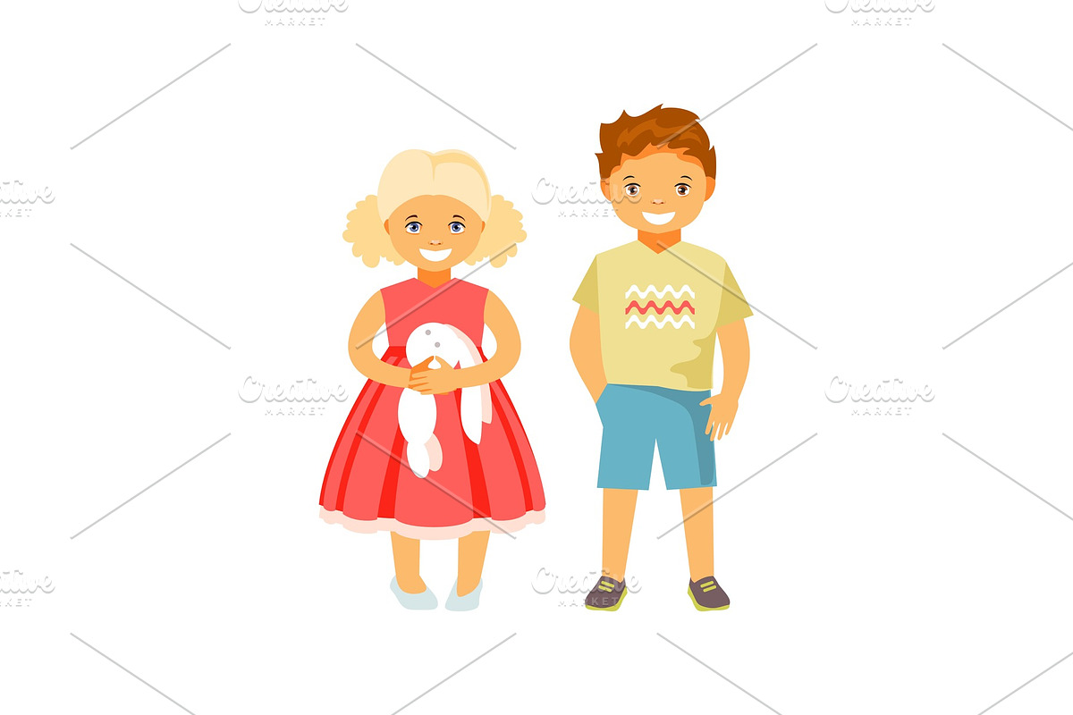 Fashion kids vector in Illustrations - product preview 8