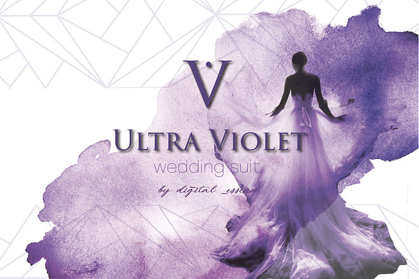 Violet wedding invitation suite 
