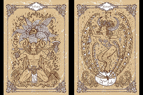 Zodiac signs on old texture in Illustrations - product preview 1